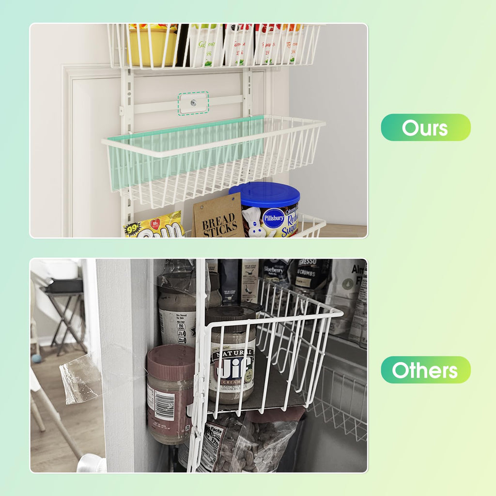 White 9-Tier Over The Door Pantry Organizer Z700913