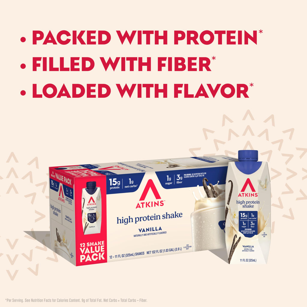 Vanilla High Protein Shake 12 Count D21158