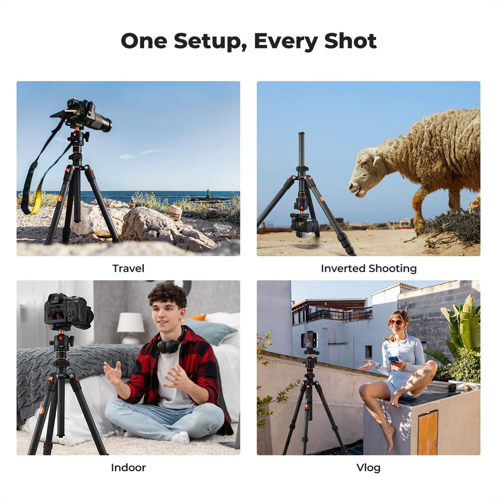 Carbon Fiber Camera Tripod with Ball Head J924