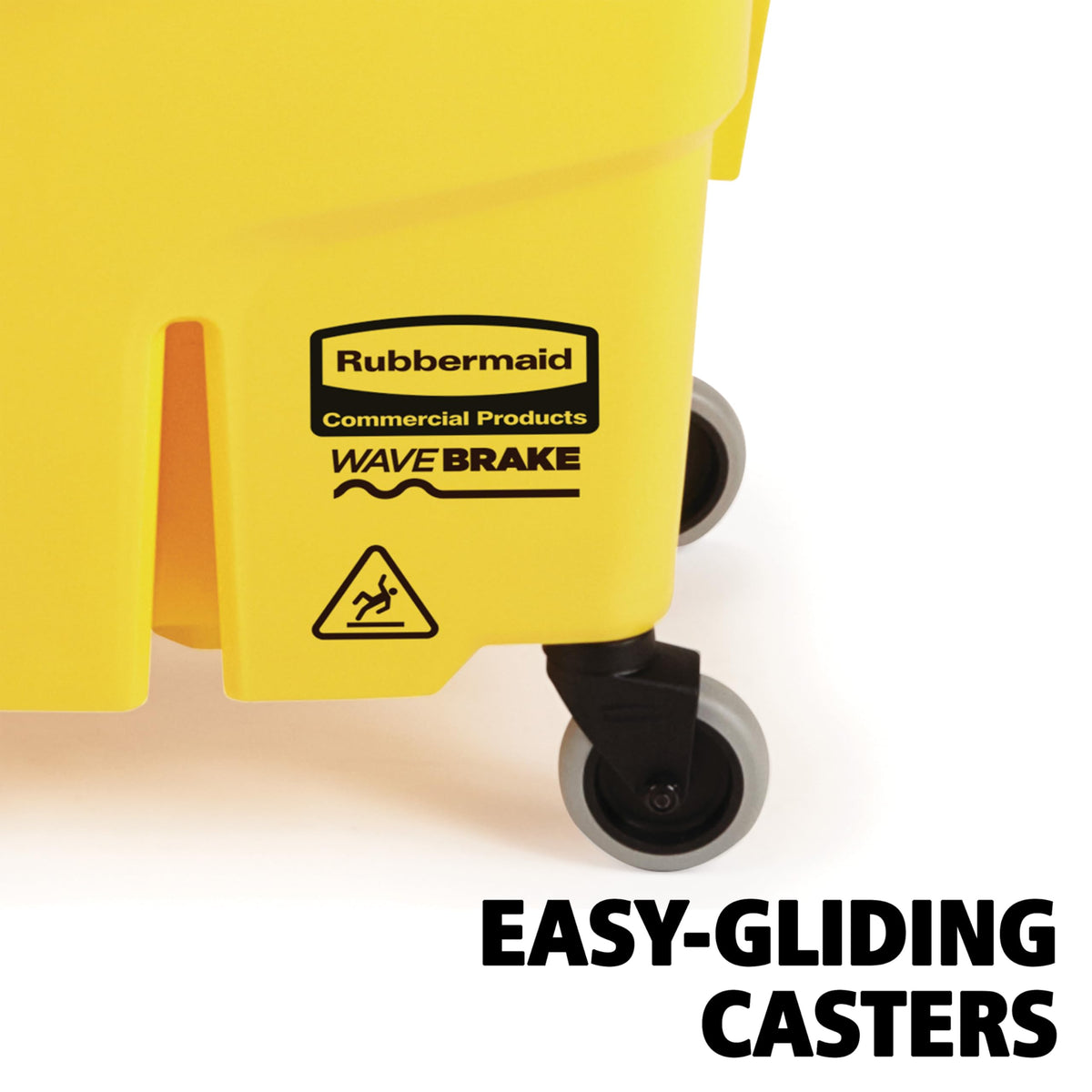 26 Qt. Side-Press Mop Bucket and Wringer Combo on Wheels, Yellow Q3204