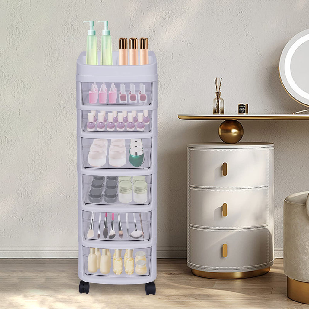 6 Drawer Rolling Storage Cart with Wheels E5177