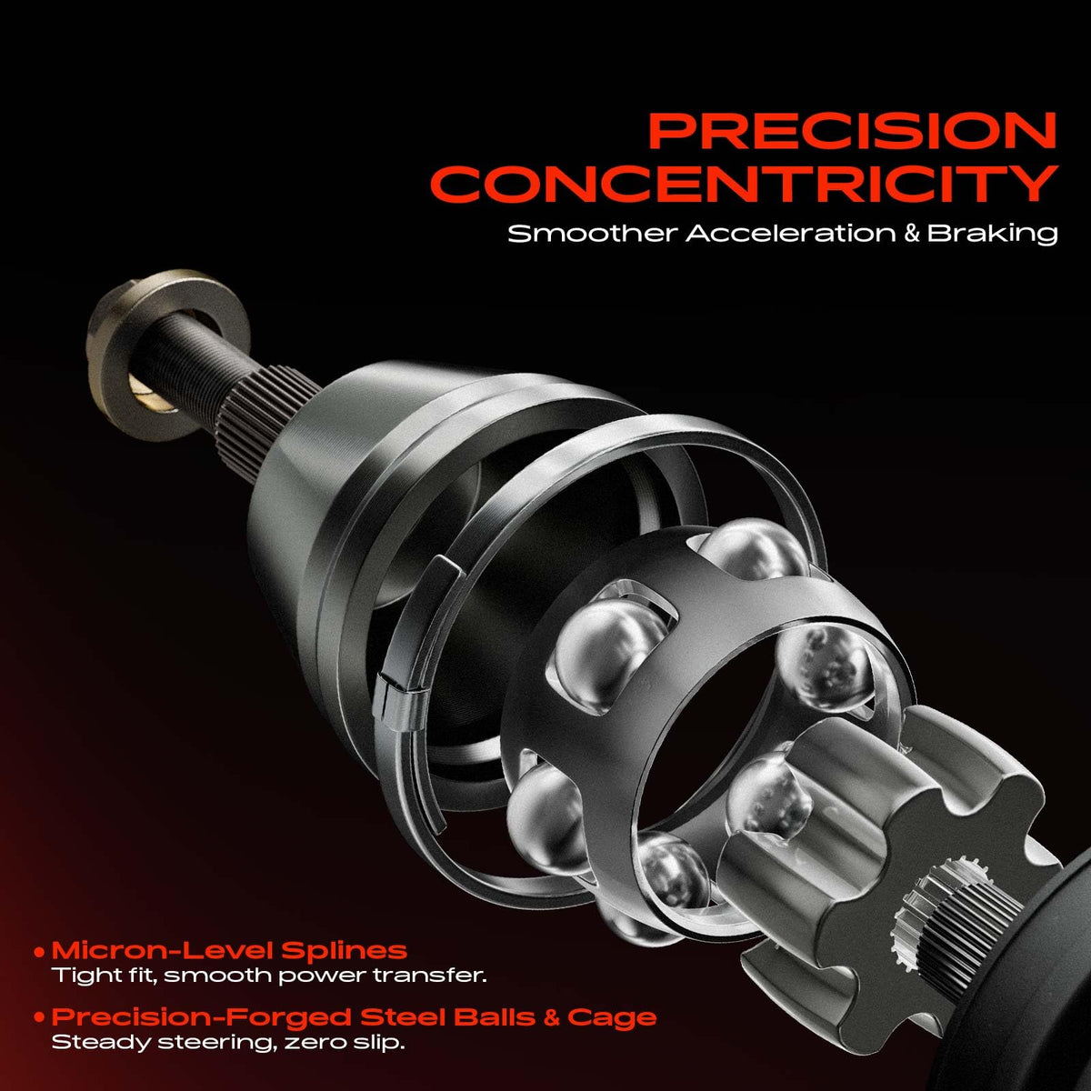 Set of 2 Front CV Axle Shaft Assembly M2594