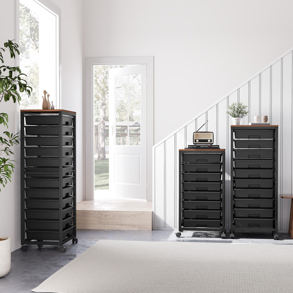 Rolling Cart with 12 Drawers D46056