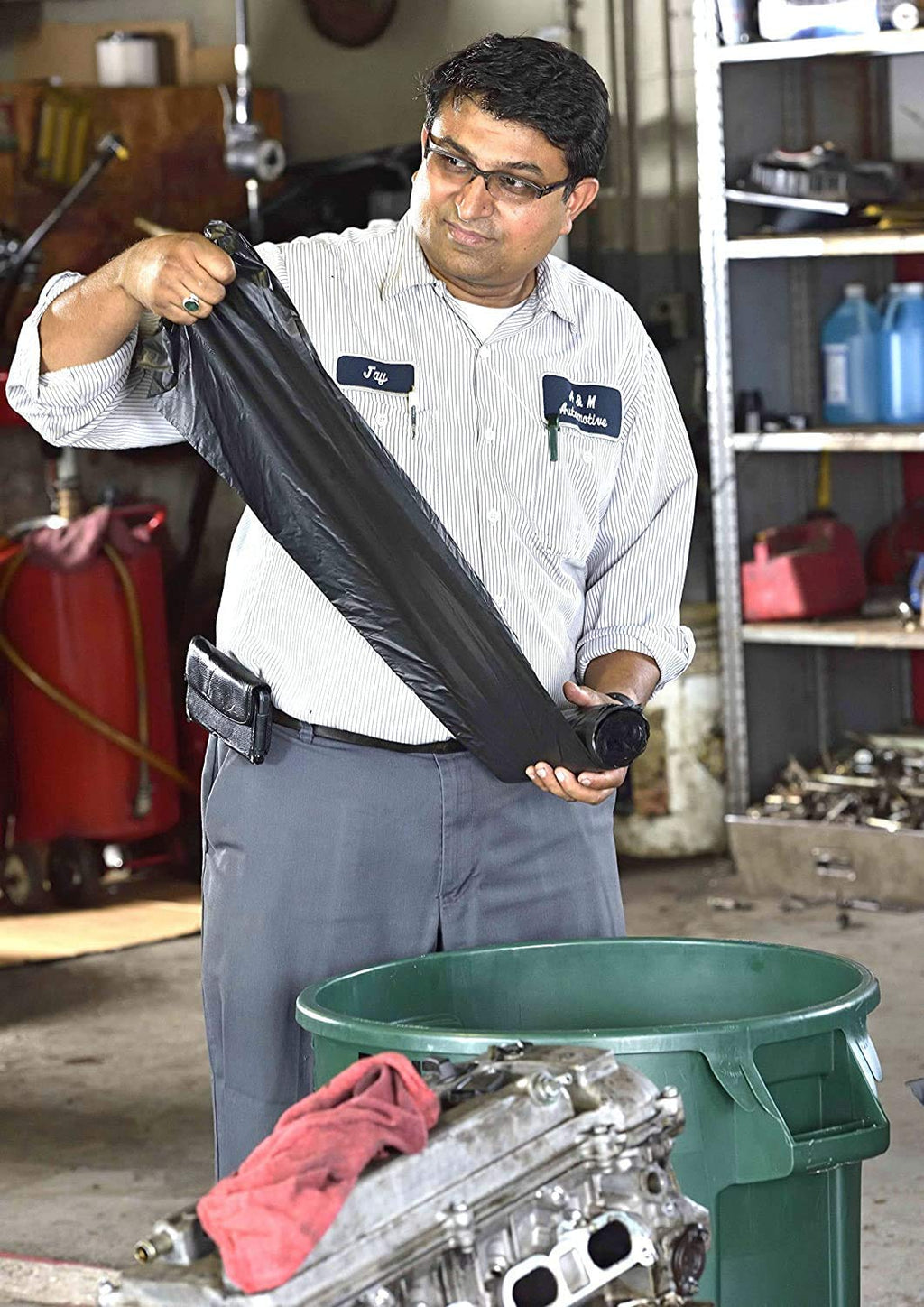44 Gallon Black Heavy Duty Trash Bags Pack of 100 I516939
