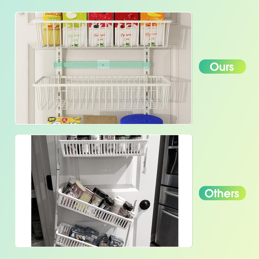 White 9-Tier Over The Door Pantry Organizer Z700913