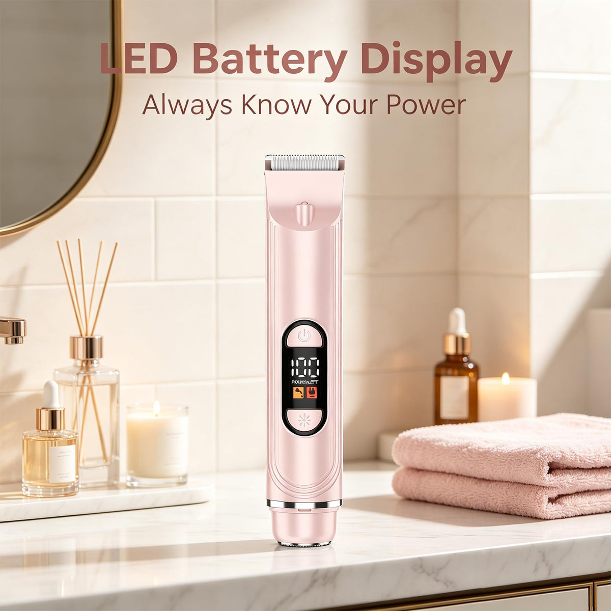 Waterproof Rechargeable Electric Razor with 2 Heads O9435