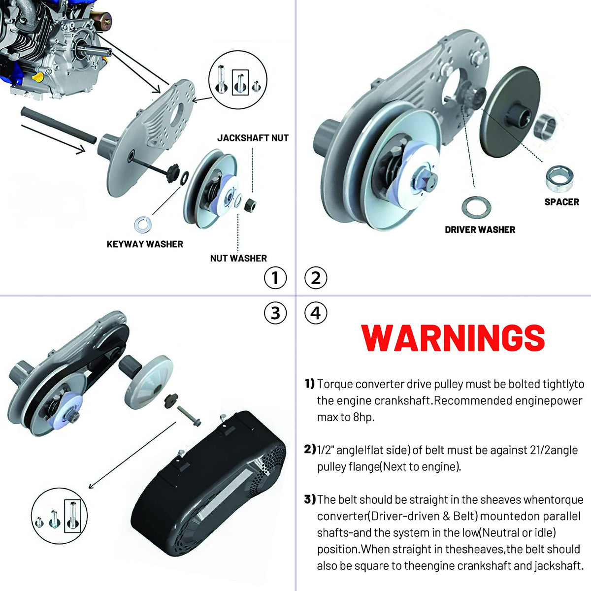 212cc 6.5 HP Torque Converter Clutch 30 Series Replacement Set Q548521