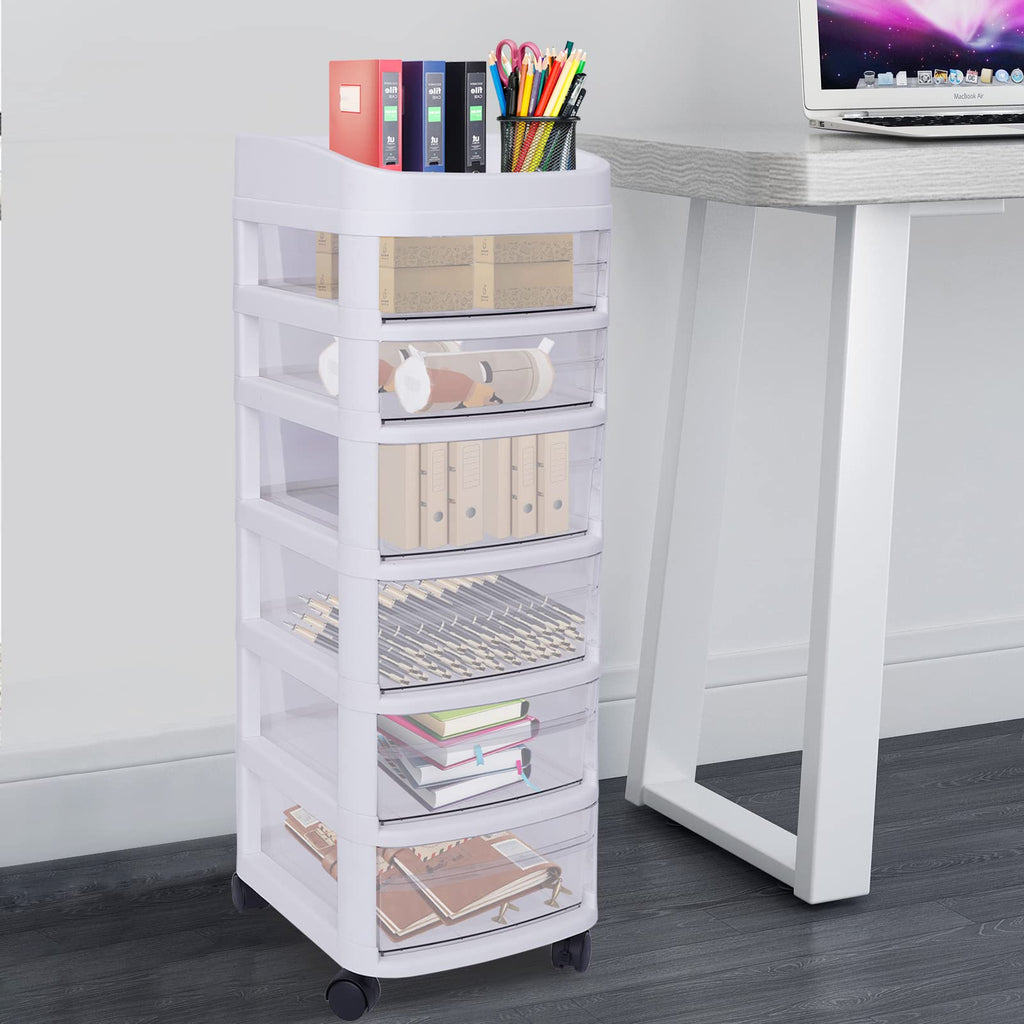 6 Drawer Rolling Storage Cart with Wheels E5177