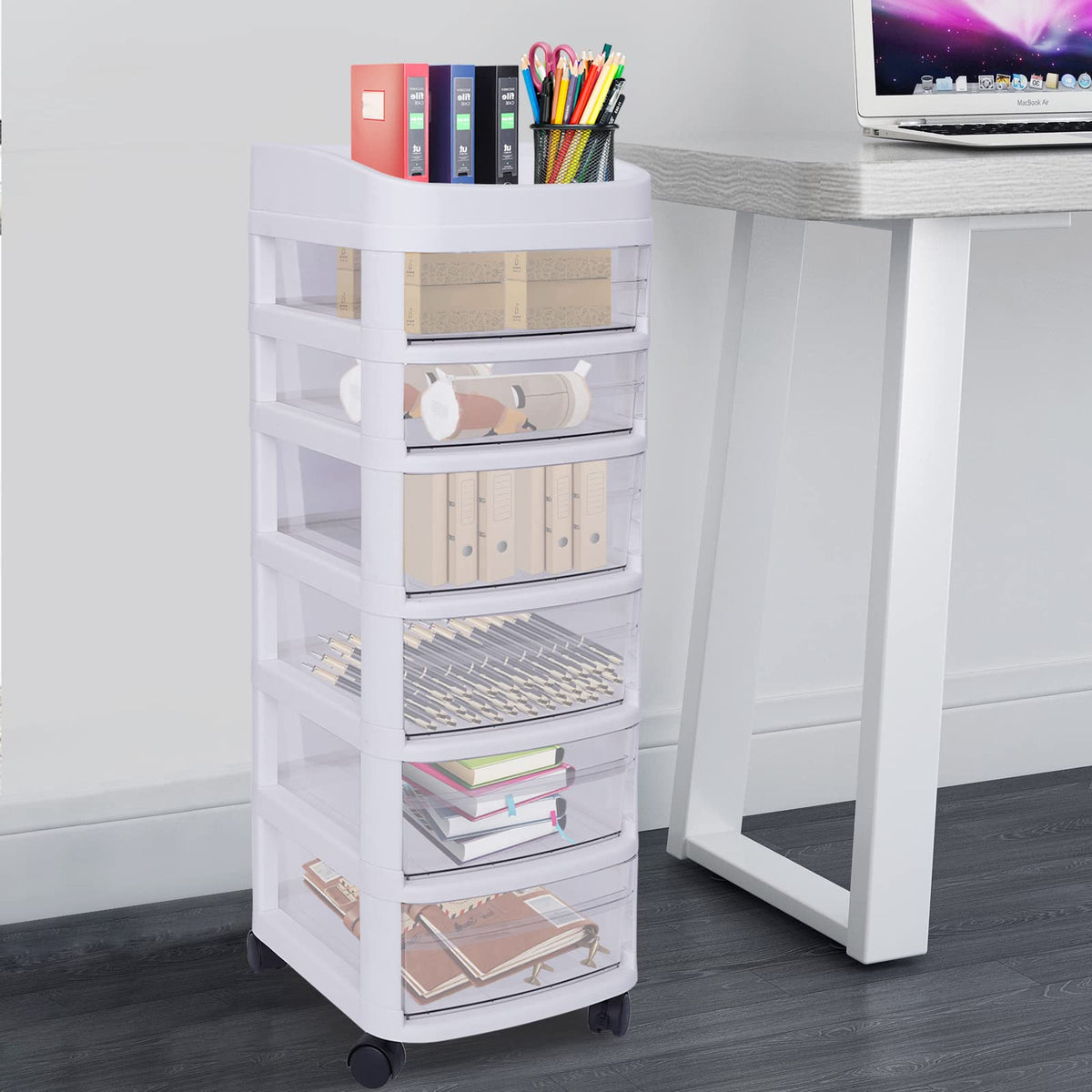 6 Drawer Rolling Storage Cart with Wheels E5177