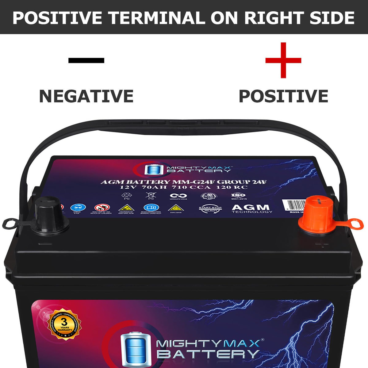 12V 70Ah AGM Replacement Battery A407615
