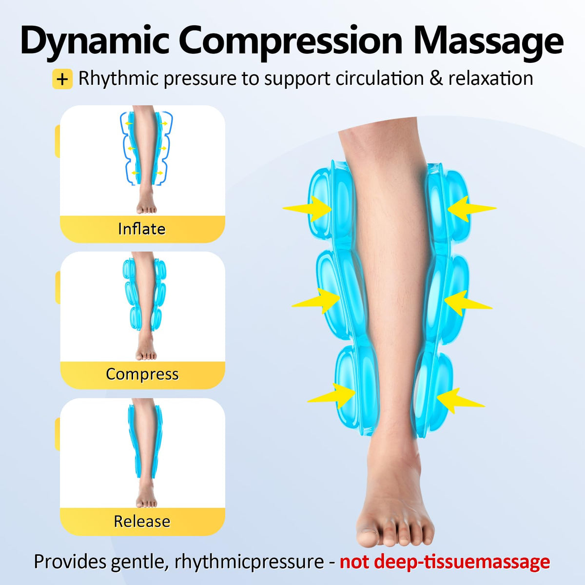 Cordless Air Compression Calf Massager with Heat V94485