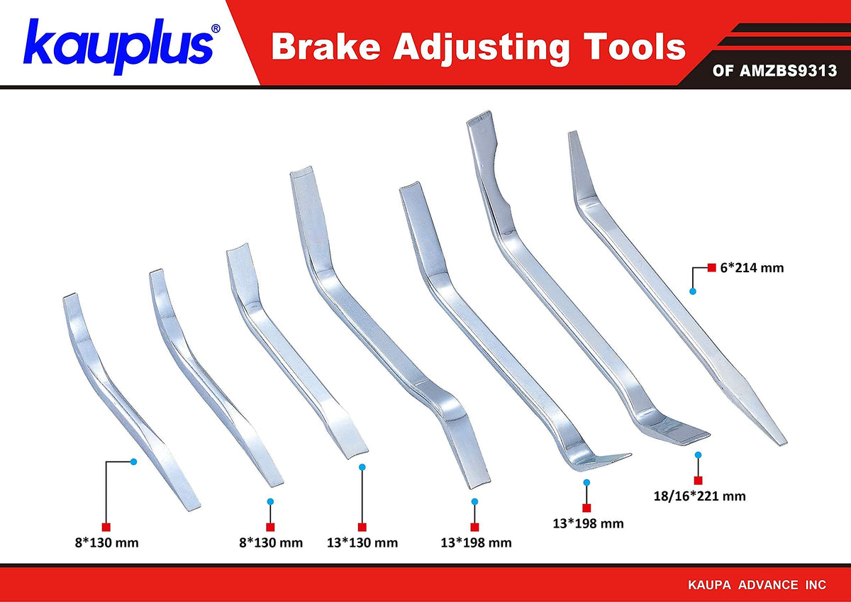 14-Piece Drum Brake Tool Set with Brake Lining Gauge A9498