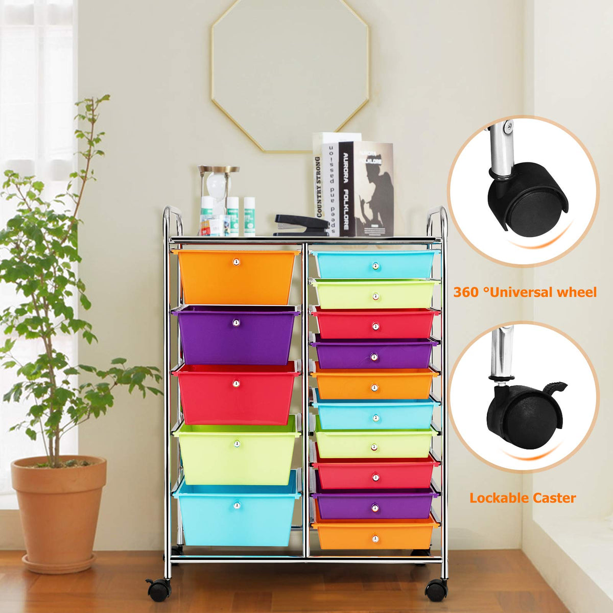 15 Drawer Rolling Storage Cart U656754
