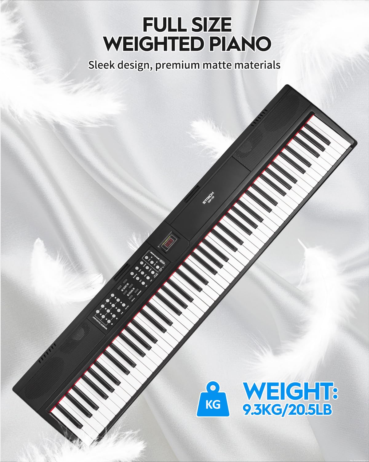 88 Keys Weighted Hammer-Action Digital Piano with Sustain Pedal H644054