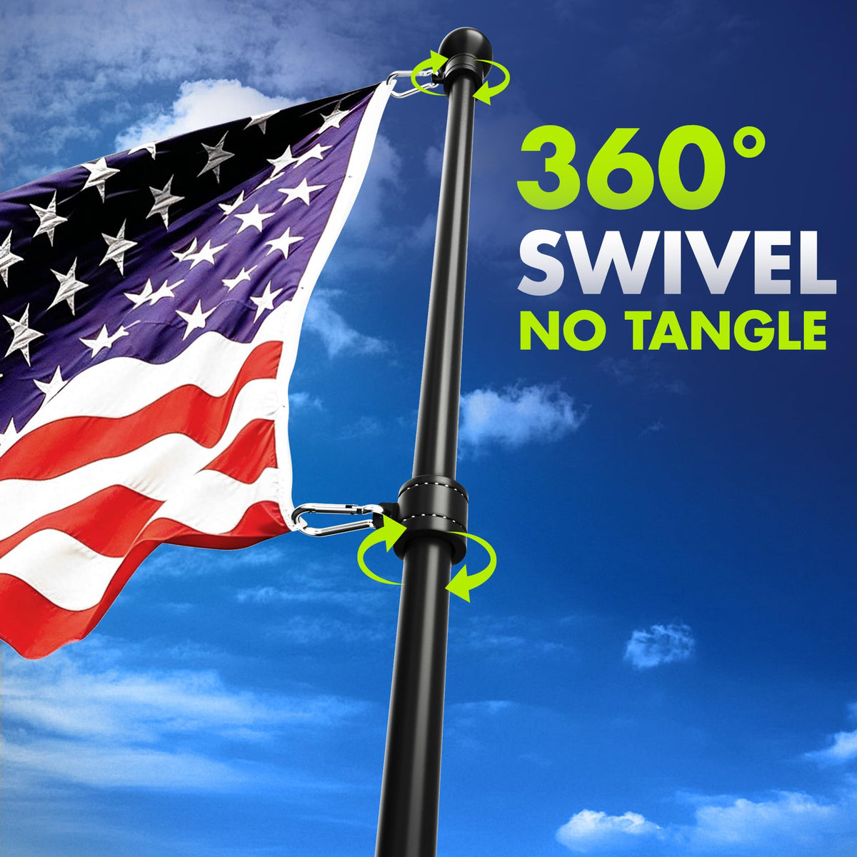 4.8FT Stainless Steel Flag Pole P515