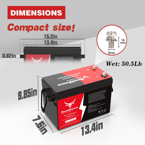 12V 200Ah LiFePO4 Lithium Battery N41447