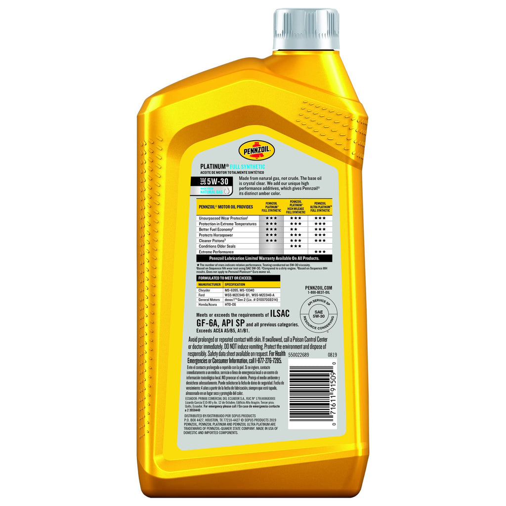 Full Synthetic 5W-30 Motor Oil 1-Quart V6925