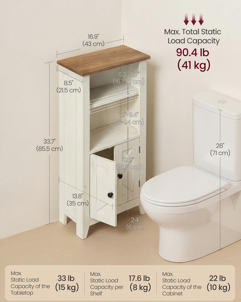 Farmhouse Storage Cabinet with 2 Barn Doors E59204