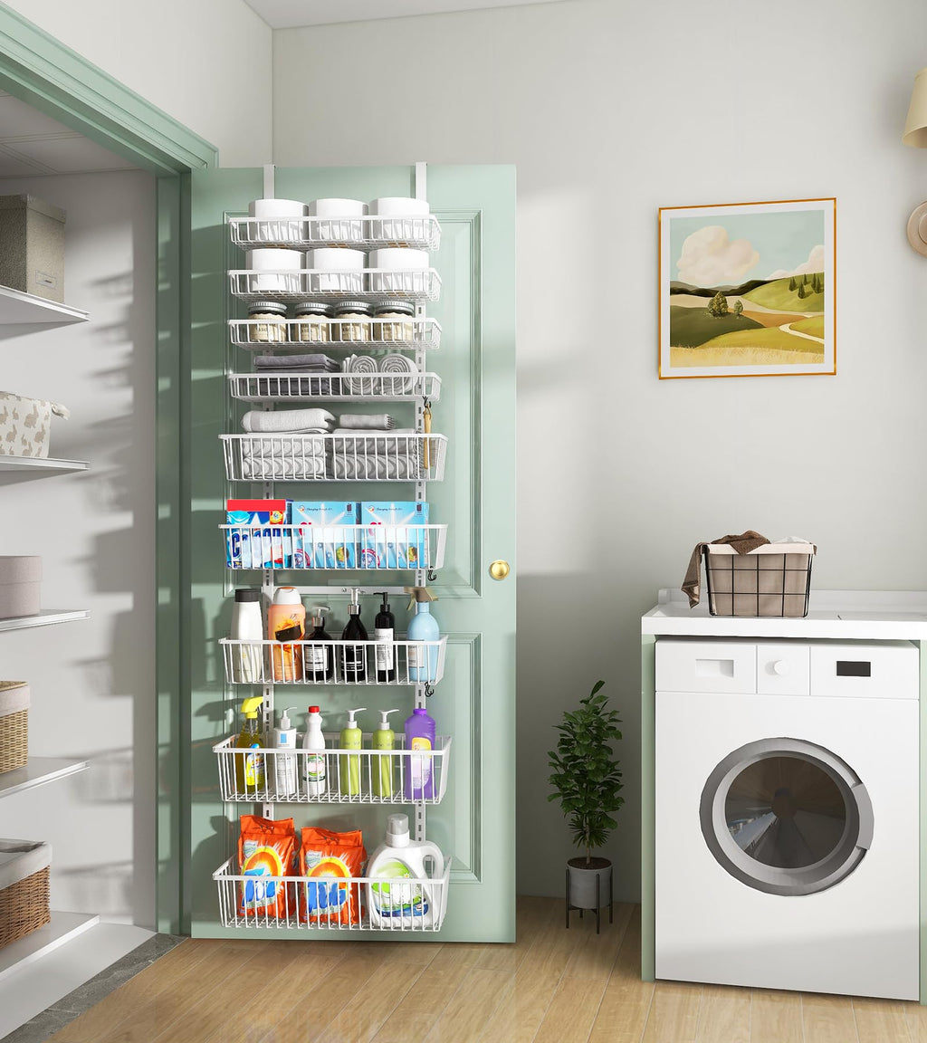 White 9-Tier Over The Door Pantry Organizer Z700913