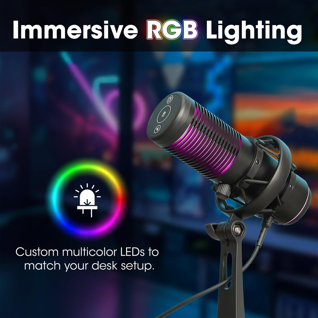 RGB USB Gaming Microphone with Shock Mount X377