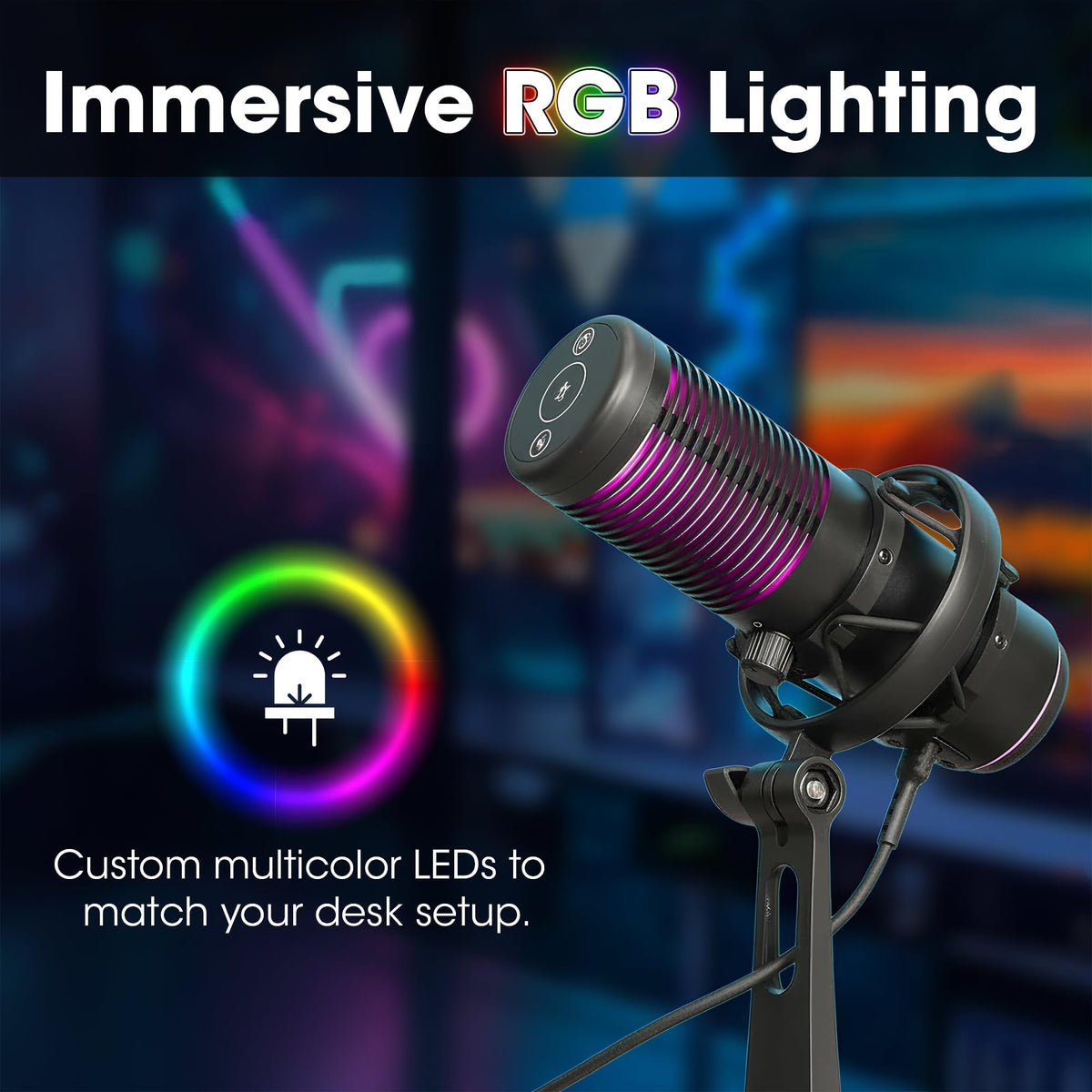 RGB USB Gaming Microphone with Shock Mount X377