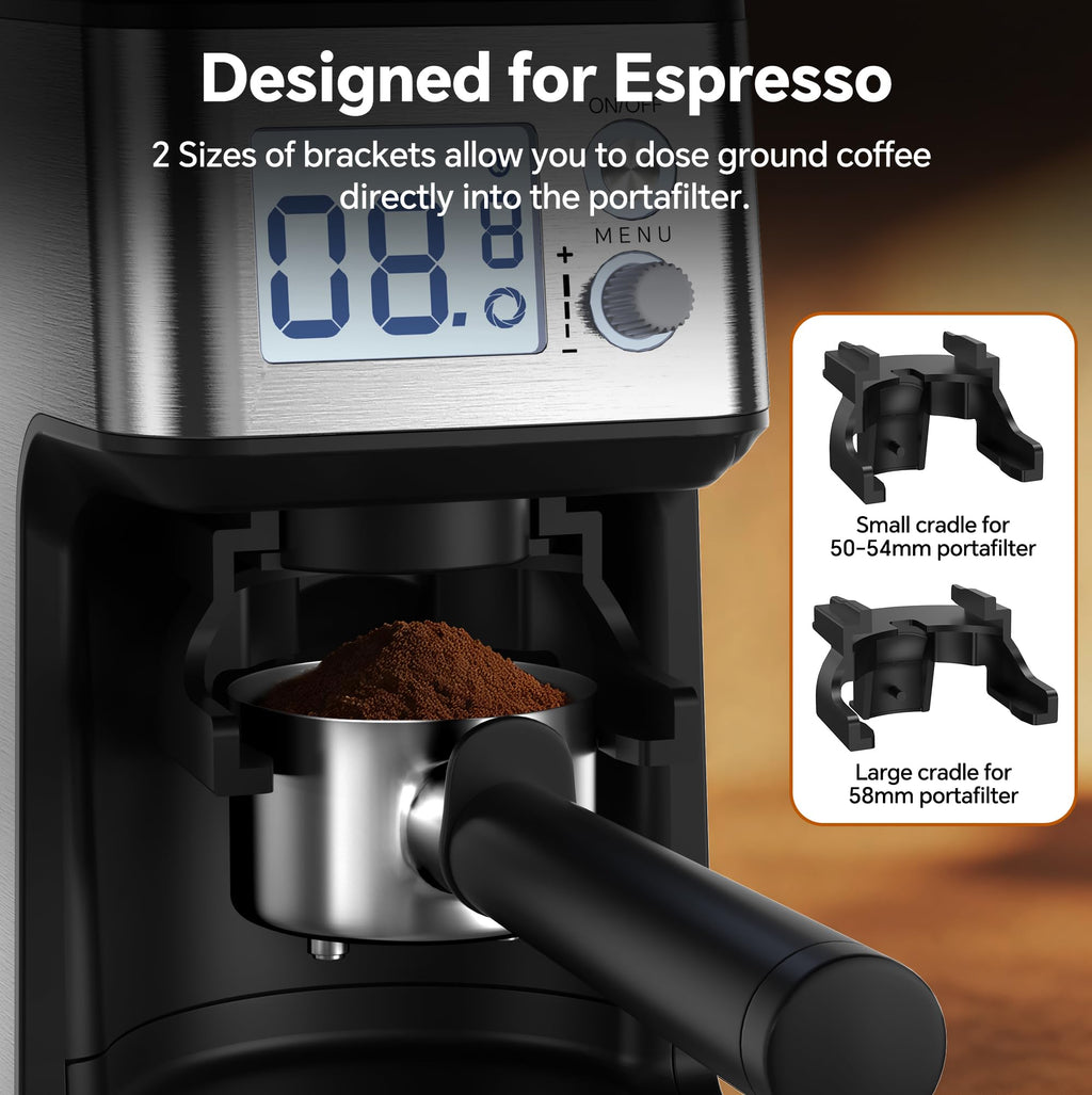 Conical Burr Coffee Grinder, 51 Grind Settings, 1-12 Cups, Stainless Steel Z723
