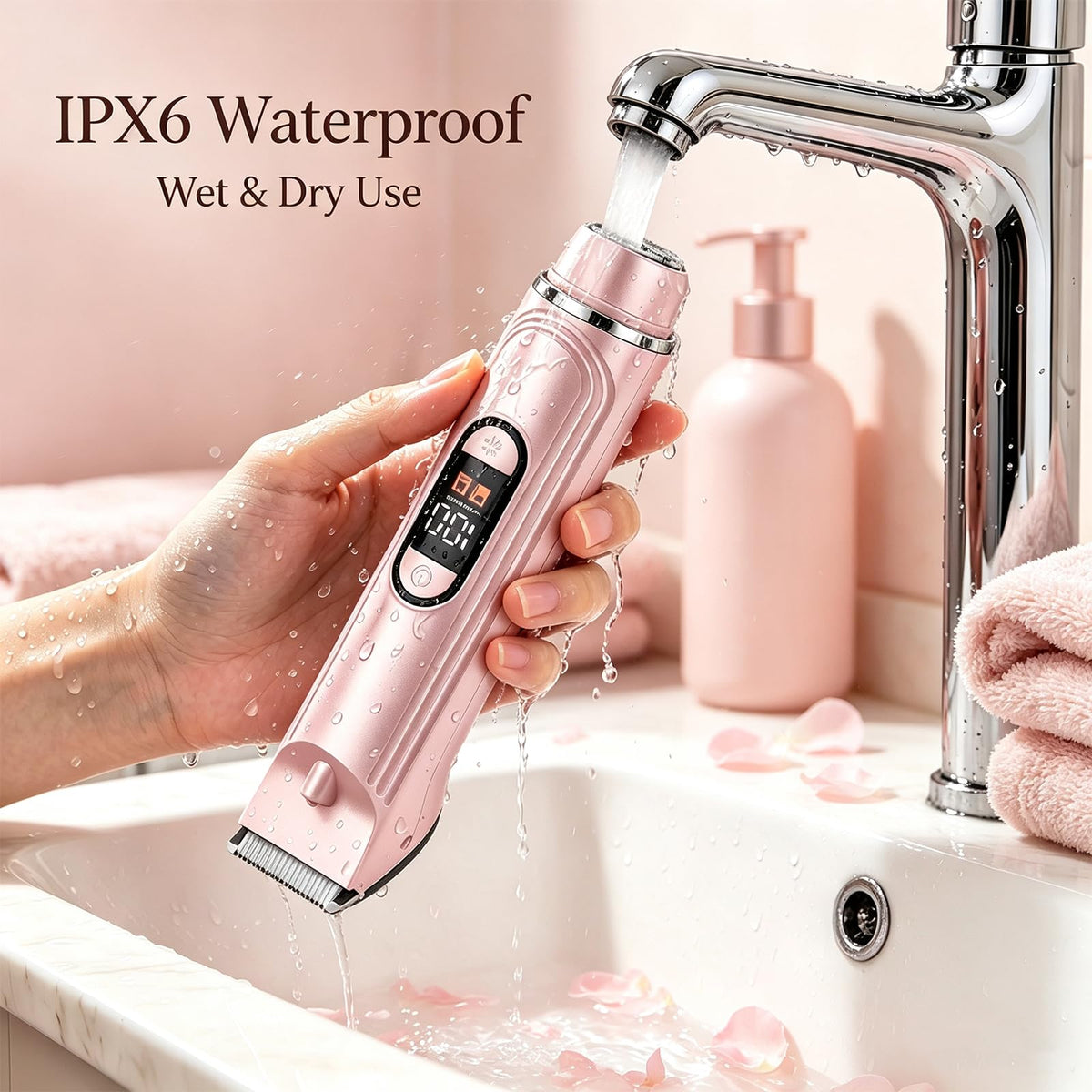 Waterproof Rechargeable Electric Razor with 2 Heads O9435