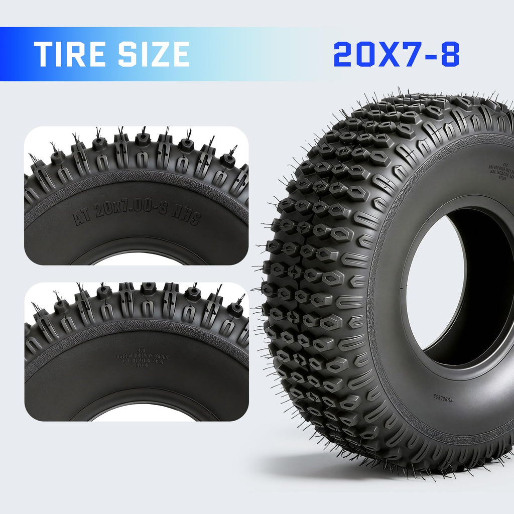Set of 2 20x7-8 All-Terrain Tires Z3760