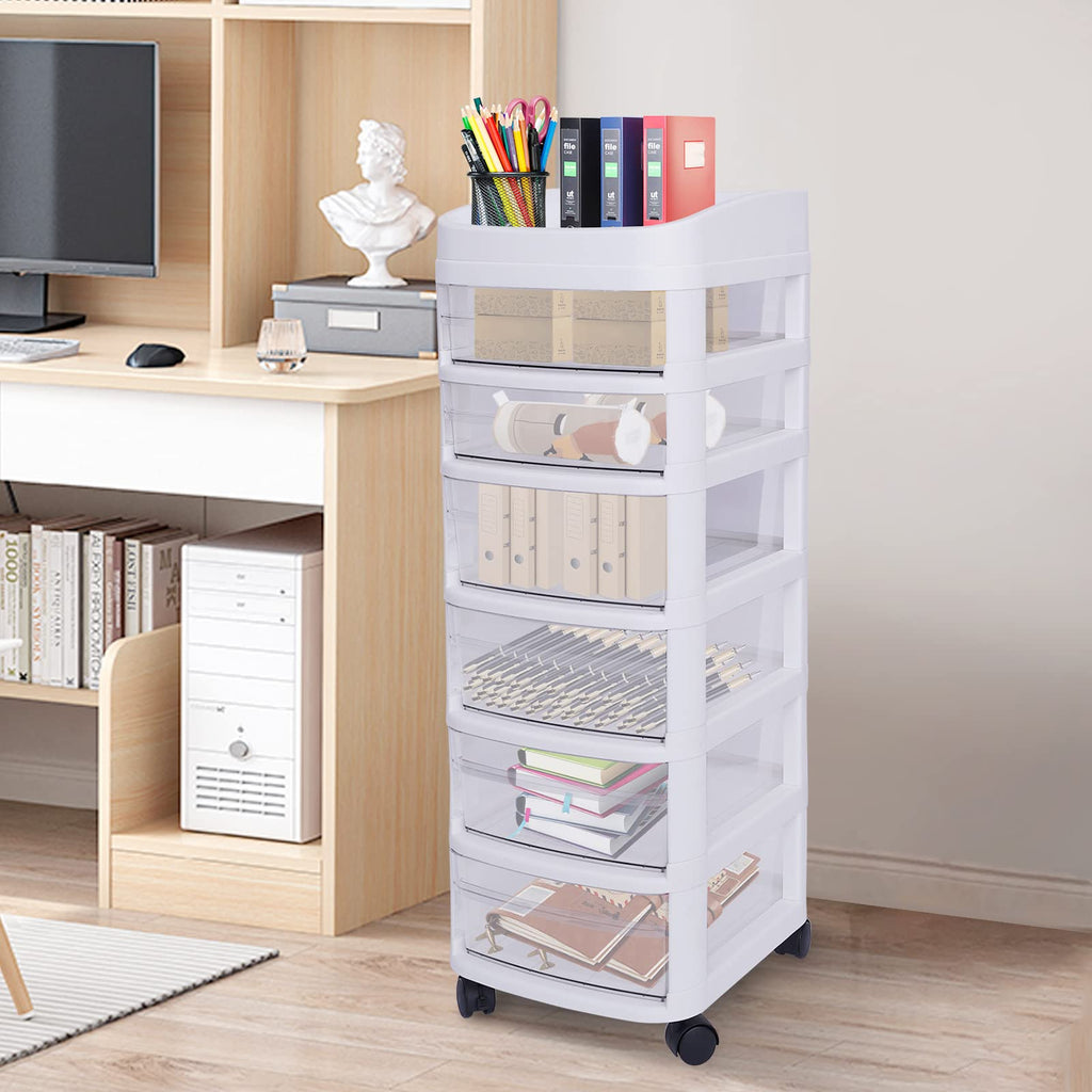 6 Drawer Rolling Storage Cart with Wheels E5177