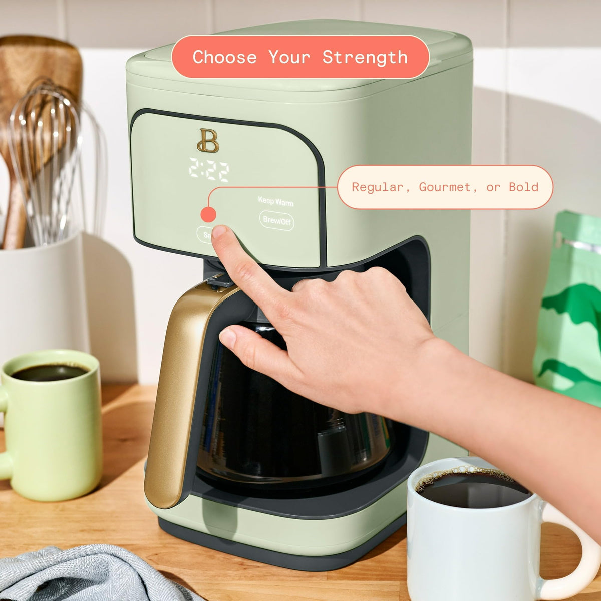 12 Cup Programmable Drip Coffee Maker with Glass Carafe K89180