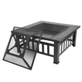 32 Inch Black Metal Wood Burning Fire Pit Q222