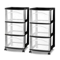 3-Drawer Cart with Wheels, 2-Pack M594