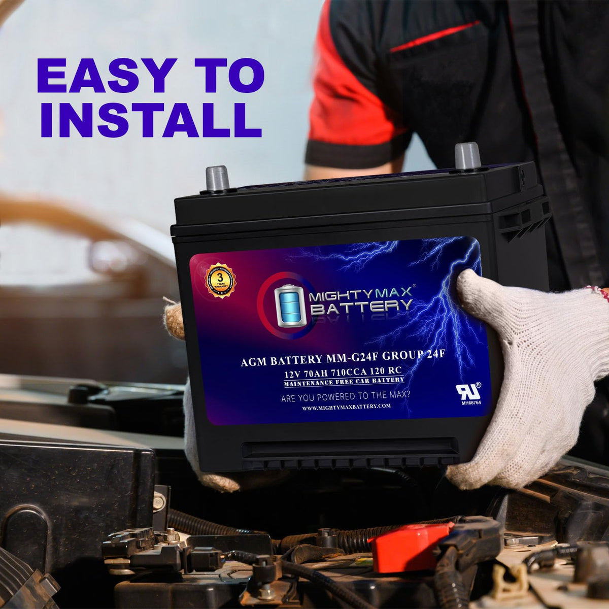 12V 70Ah AGM Replacement Battery A407615