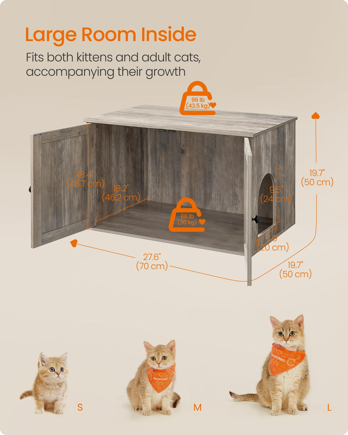 Cat Litter Box Enclosure End Table F311