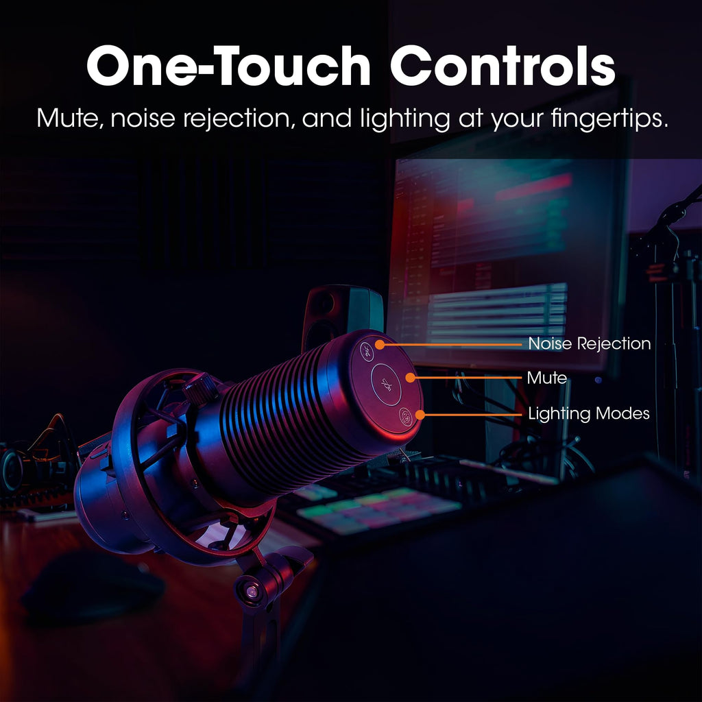 RGB USB Gaming Microphone with Shock Mount X377