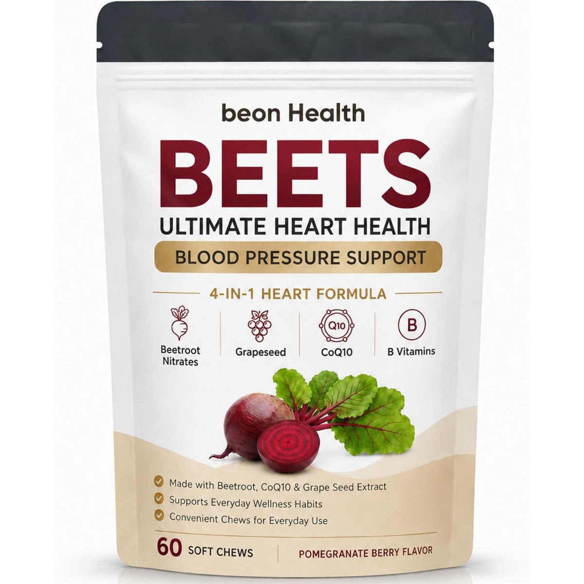 500mg Beetroot CoQ10 Grape Seed Extract Chews M2590