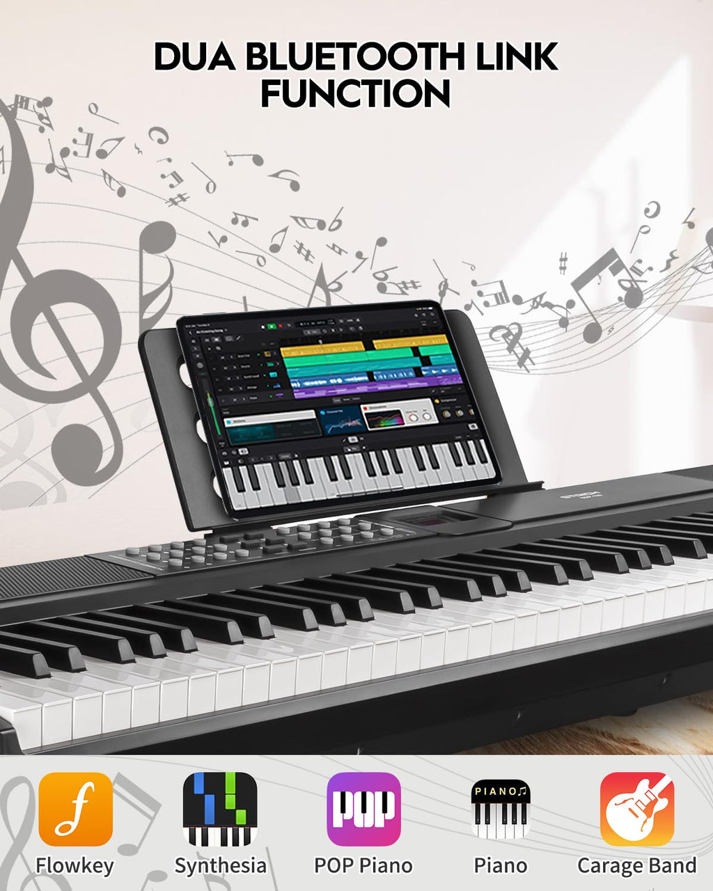 88 Keys Weighted Hammer-Action Digital Piano with Sustain Pedal H644054