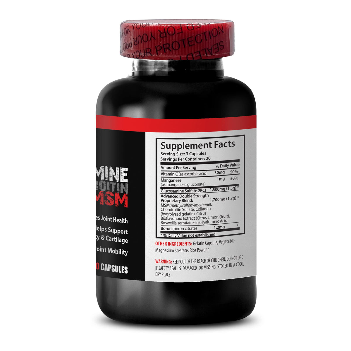 MSM Glucosamine Chondroitin Capsules 180 Tablets T1678