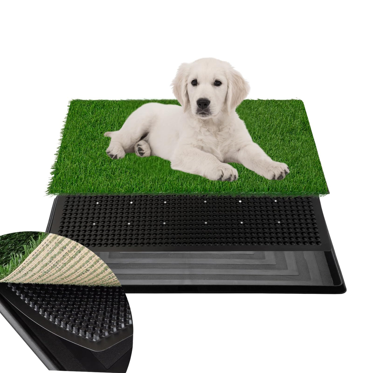 Artificial Dog Grass Pad with Tray 16x20 inches A382508