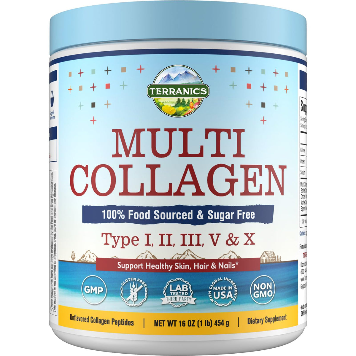 Multi Collagen Peptides Type I II III V X Hydrolyzed Collagen B34826