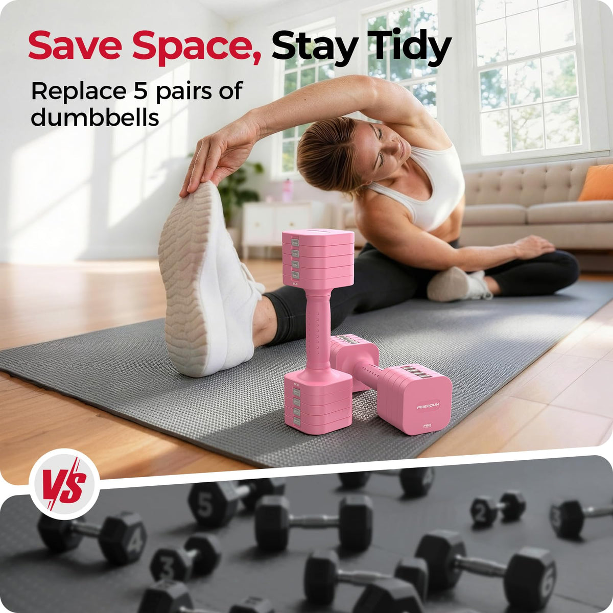 5-in-1 Adjustable Dumbbell Set Q47650