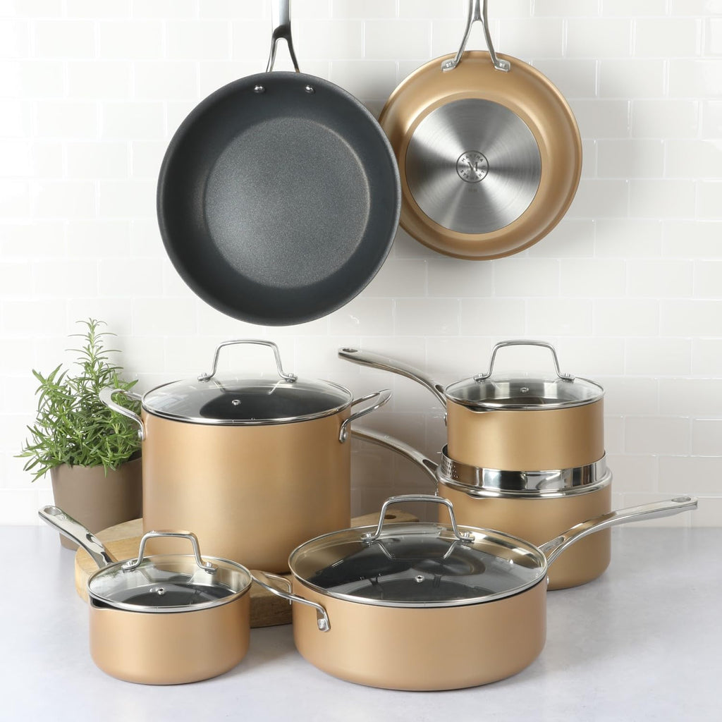 12 Piece Hard Anodized Nonstick Cookware Set C374