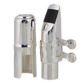 Silver Brass Alto Saxophone Mouthpiece with Cap Ligature S1083