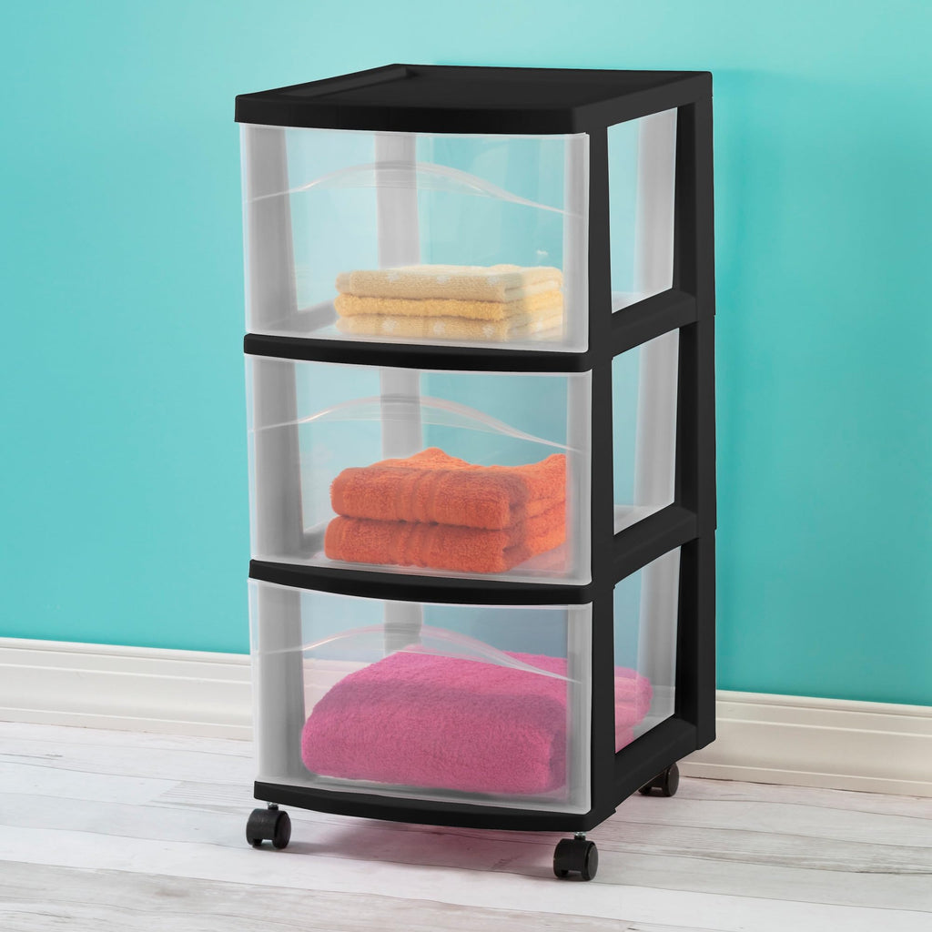 3-Drawer Cart with Wheels, 2-Pack M594