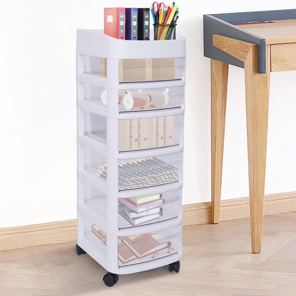 6 Drawer Rolling Storage Cart with Wheels E5177