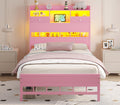 Twin Bed Frame with Storage Headboard V2780