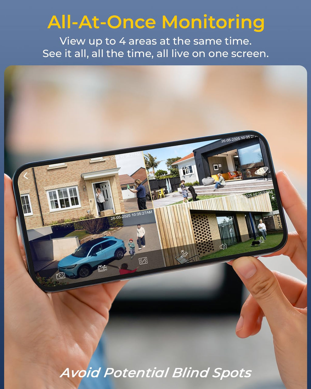 4 Cam Wireless Solar Security Camera System A817