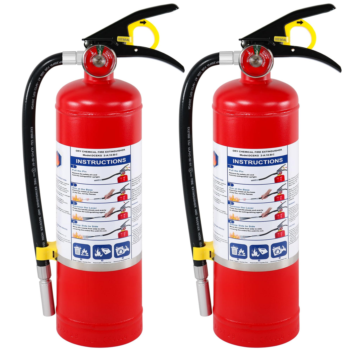 2-Pack 5 lb ABC Dry Chemical Fire Extinguishers O312