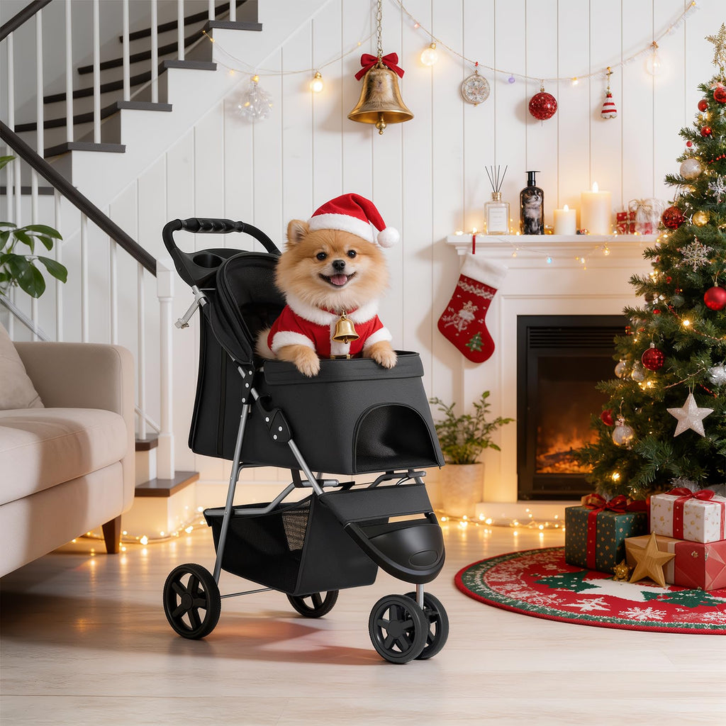 Black Pet Stroller Y2310