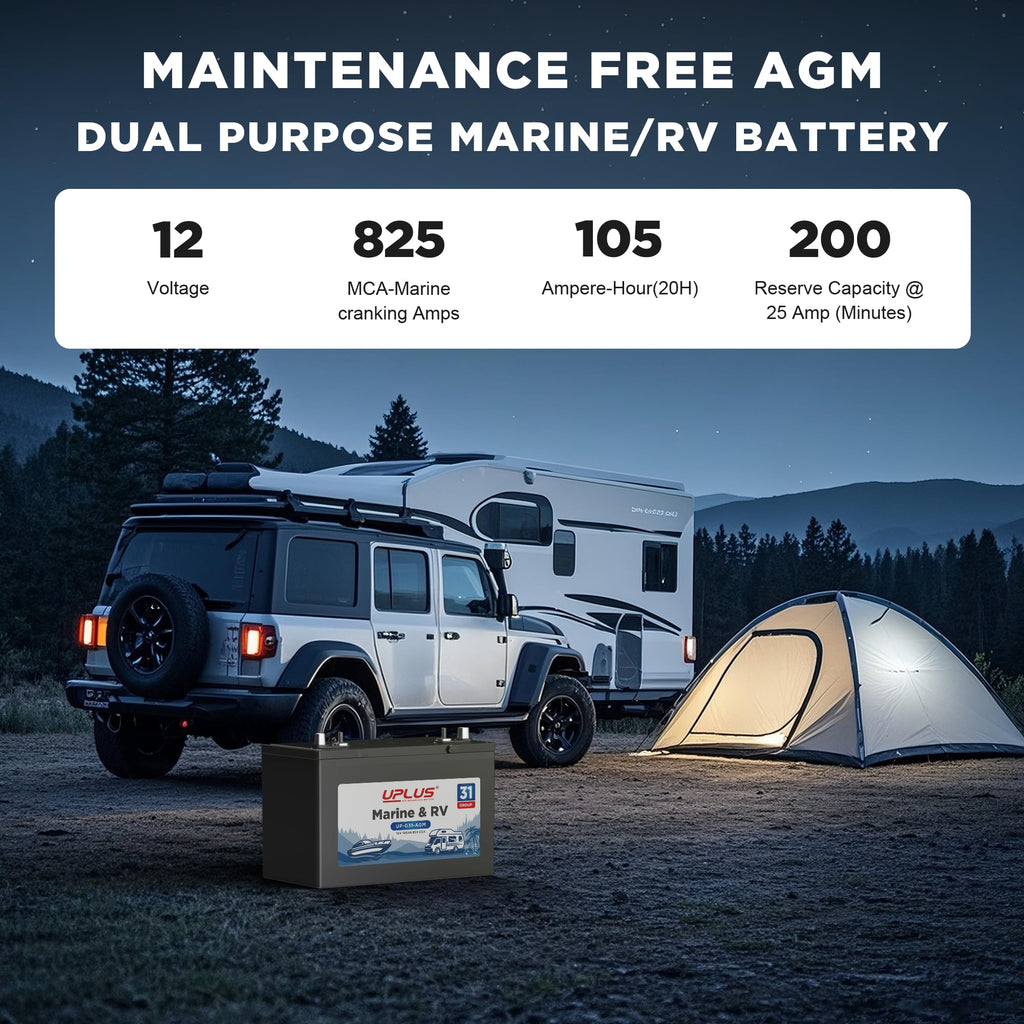 12V 105Ah 825CCA Dual Purpose AGM Marine Battery F997